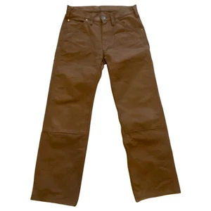 IRON HEART Double Knee Duck Work Pants W32 20oz Brown Beige Japan F/S - Picture 1 of 9