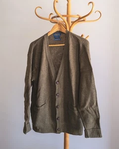 Pendleton Green Shetland Wool Cardigan Size M - Picture 1 of 4