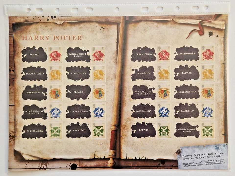 GB 2007 LS41 Royal Mail Smilers Stamp Sheet Harry Potter 20 x 1st Class - Image 1 of 1