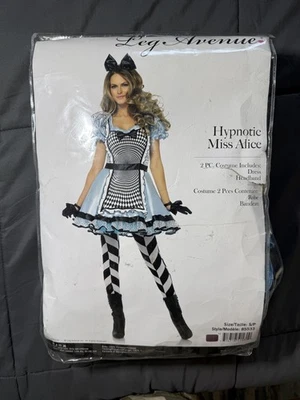 Hypnotic Miss Alice Adult Women's Alluring 2 pc Costume - Blue/Black - S - 4/6 - Image 1 of 4