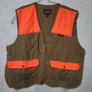 Gamehide Men 2x Hunting Vest Neon Orange Shooting Cargo Pockets Jacket - Picture 1 of 5