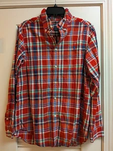 Ralph Lauren Button Down Shirt Plaid Long Sleeve Kids Boys Size XL (18-20) - Picture 1 of 4