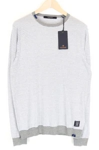SCOTCH & SODA Ams Couture Sudadera Blanca De Pullover M Rayas Largas Para Hombre - Imagen 1 de 6
