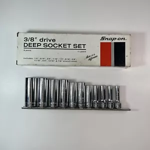 SNAP ON 211SFSY 11-Piece 3/8" Drive 6-Point SAE Flank Drive® Deep Socket Set - Picture 1 of 8