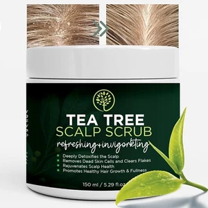 Tea Tree Scalp Scrub for Dandruff Relief Itchy Scalp Exfoliator Free Shipping - Picture 1 of 7