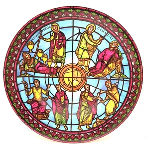 Decorative Plate Villeroy & Boch Religious Stained Glass Chalon sur Marne - Picture 1 of 7