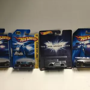 Hot Wheels Batmobiles And Dark Knight Lamborghini - New - Picture 1 of 5
