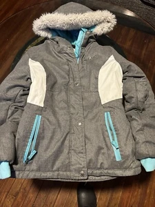 Zero Exposure Gray And Teal Blue Jacket Girls Size 14/16 - Picture 1 of 4