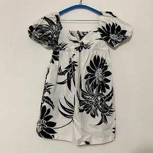 Zara Women’s White Floral Puff Sleeve Empire Waist Short Dress Size XS - Picture 1 of 10