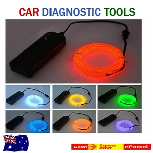 3M Flexible LED Neon Light Glow  StripTube Wire Rope Battery Cosplay Party . - Picture 1 of 31