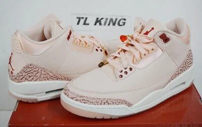 Nike WMNS Air Jordan 3 Retro AJ3 Valentine's Day Treat Yourself HJ0178-600 DL - Image 1 of 4