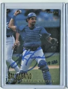 1986 Fleer Sal Fasano Hand Signed Card #U39 Update Kansas City Royals - Picture 1 of 1