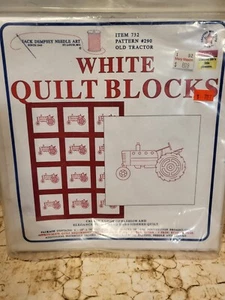 18 Zoll alter Traktor Stickerei Quilt Quadrate Jack Dempsey Stickerei Quilt Blöcke - Bild 1 von 3