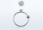 925 Sterling Silver Seamless Nose Helix Septum Tragus Ring Hoop Silver Piercing