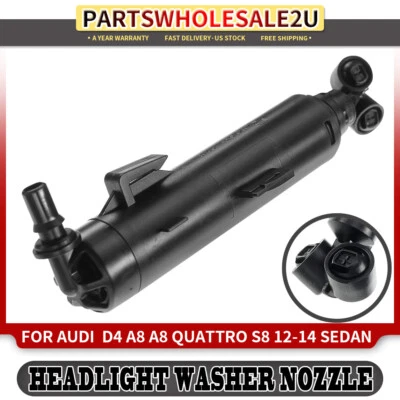 Boquilla de lavado de faros delanteros derechos para Audi A8 Quattro S8 D4 2012-2017 4H0955102B Foto 1 de 4