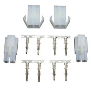 Motorcycle Battery Charger Adapter Plug Socket Male Female 2-Way Pin/ Connector - Picture 1 of 6
