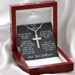 To My Man Romantic Cross Necklace Surprise Gift For Husband Sentimental Presents - Picture 1 of 6