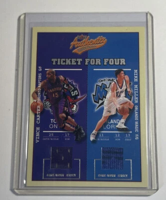 2002 Fleer Ticket for Four 192/200 Vince Carter Mike Miller Quentin Richardson - Image 1 of 2