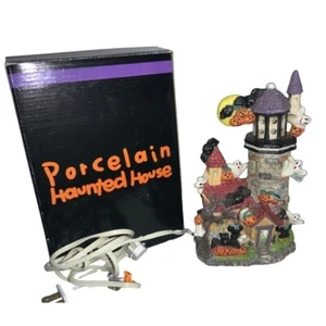 Porcelain Haunted  Halloween House Table Top Decoration - Picture 1 of 10