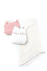 Zara Vibe Petit Clair Girls Striped Tops Skirt White Red Size 13-14 16 18 Lot 3