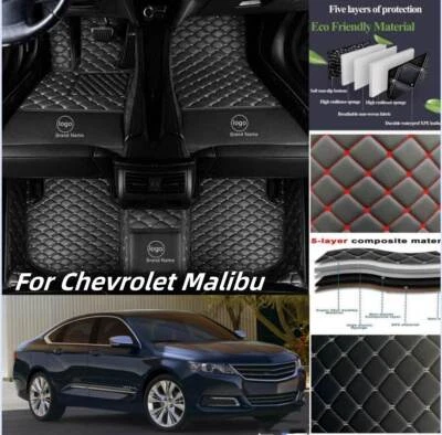 Fit Chevrolet Malibu 1997-2020 Car Floor Mats Custom Carpets Waterproof Auto Foto 1 de 4
