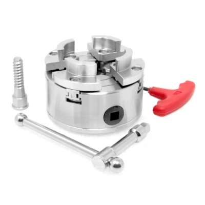 4-Jaw Self-Centering Lathe Chuck Set with 1 in. x 8TPI Thread 3.75 in.  NEW - Photo 1/4