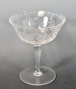 Vajilla de vidrio grabada elegante vintage, champán (lote v) - Imagen 1 de 3
