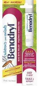 Children's Benadryl Itch & Pain Relief Stick, Bug Bites & Skin Irritations 14ml - Picture 1 of 2