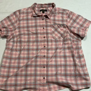 Top con botones estampado a cuadros Noble Outfitters para mujer talla 3x - Imagen 1 de 9