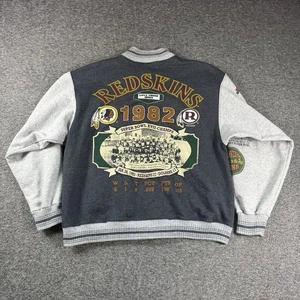 Vintage Long Gone Washington Redskins Jacket Large Gray 1982 Super Bowl Champion - Picture 1 of 8