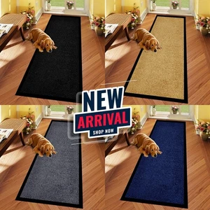 Modern Rubber Barrier Mat Runner Rug Long Hallway Non Slip Door Mats Floor Mat - Picture 1 of 9