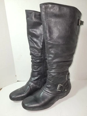 Bota de cuña oculta Baretraps Pabla alta hasta la rodilla para mujer talla 9,5 M negra Foto 1 de 4