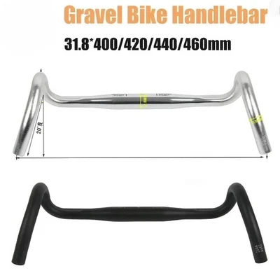 Racing Gravel Road Bike Handlebar 31.8x400/420/440/460mm Drop Bars Ultralight - Image 1 of 4