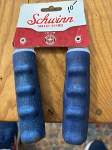 Empuñaduras de bicicleta Schwinn aprobadas Phantom Grip azul brillante lágrima NOS - Imagen 1 de 4