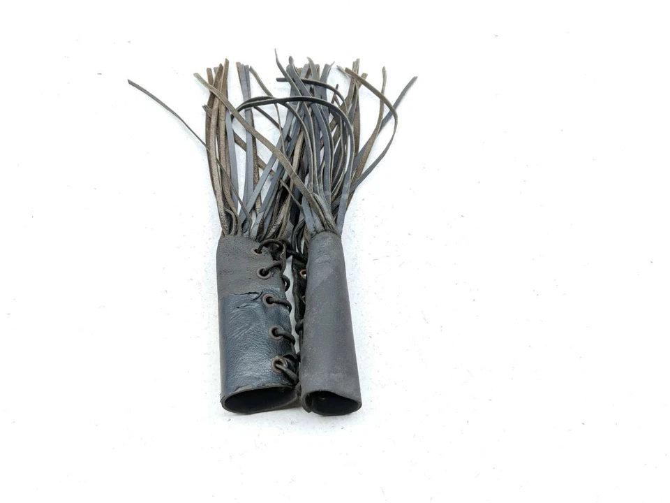 Кожаные чехлы на руль 86-99 Yamaha Virago XV 1100 с бахромой - Изображение 1 из 4