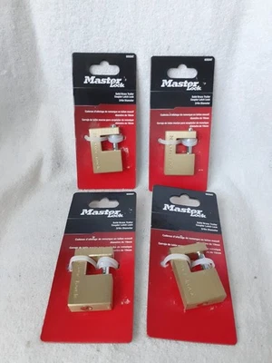 Box of 4 MASTER LOCK Solid Brass Trailer Coupler Latch Lock w/ 2 Keys 3/4" Dia - Image 1 of 4