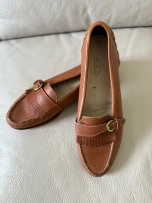 Mocasines de cuero vintage para mujer 9,5/10 estrechos hechos en EE. UU. Foto 1 de 4