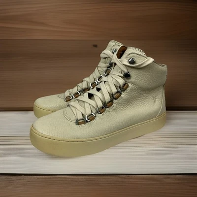 Zapatos Frye Mujer 6.5 M Lena Marfil Senderista Con Cordones Cremallera Zapatillas Altas Botas Foto 1 de 4