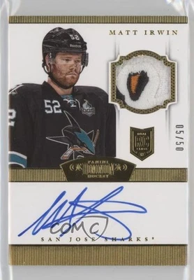 2013-14 Panini Dominion Gold /50 Matt Irwin #181 RPA Rookie Patch Auto RC - Image 1 of 2