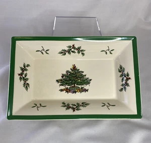 Spode CHRISTMAS TREE Tray Rectangle Dish England - Picture 1 of 3
