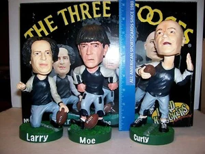 2006 NECA THREE STOOGES FOOTBALL HEADKNOCKERS BOBBLEHEADS BOX SET - Picture 1 of 1