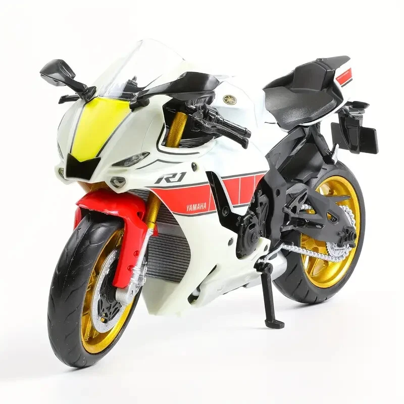 1:12 2023 Yamaha YZF-R1M Diecast Moto Modelo Juguete Regalos Hombres Colección Blanco Foto 1 de 3