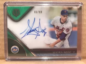 2017 Tribute Steven Matz Green Auto Mets 03/99 - Picture 1 of 2