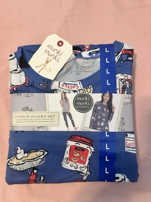 Juego de pijama de 3 piezas Munki Munki Costco para mujer talla grande Foto 1 de 4