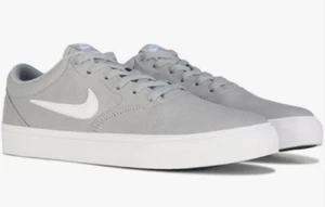 Nike - Charge Solarsoft SB Skate Shoes Gray White Size 9 Cushioned Comfort - Picture 1 of 7