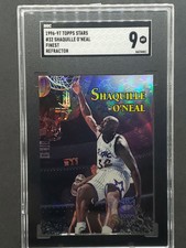 1996-97 Topps Stars Shaquille O'Neal Refractor SGC 9 MINT #32 - (Magic) LOW POP