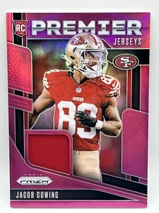2024 Panini Prizm - Jacob Cowing #PJ-JCG Premier Jerseys Rookie Pink Prizm Parche - Imagen 1 de 2