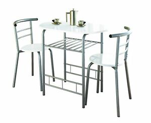Breakfast Bar & Dining Tables Kitchen White/Oak/Black Steel Legs Modern & Sturdy