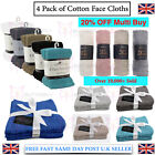 4 Pack cotton face  towels cloth flannels  wash cloths soft 30 x 30  cm (Sample x1)