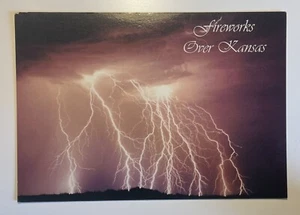 Vintage Postcard Fireworks Over Kansas Wichita Unposted ￼ - Picture 1 of 2
